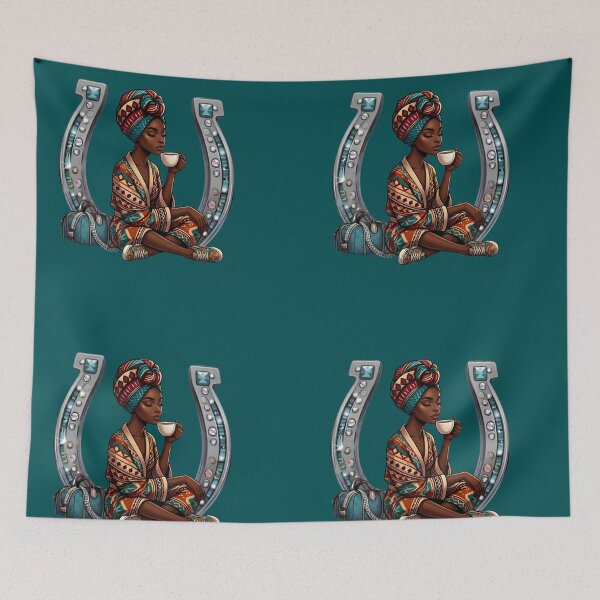 Item preview, Melody in Motion- Coffee Break Melanin Queen Art  designed and sold by digitalbob60.