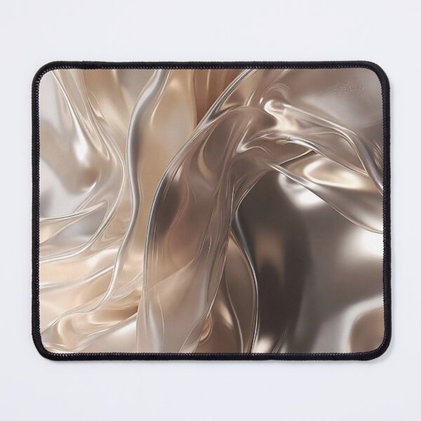Item preview, Creamy Champagne Rose-Gold Satin Abstract Design designed and sold by IntelliMindDesigns.