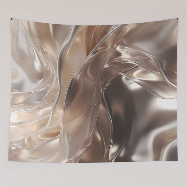 Item preview, Creamy Champagne Rose-Gold Satin Abstract Design  designed and sold by IntelliMindDesigns.
