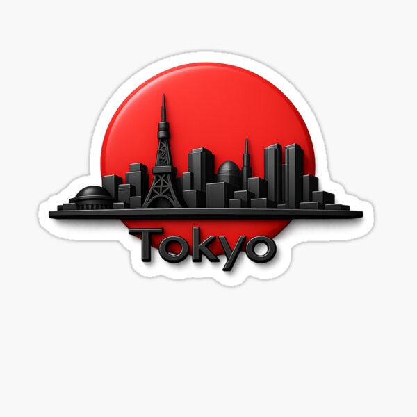 Item preview, Torre de Tokio, horizonte y sol rojo designed and sold by Dresut.