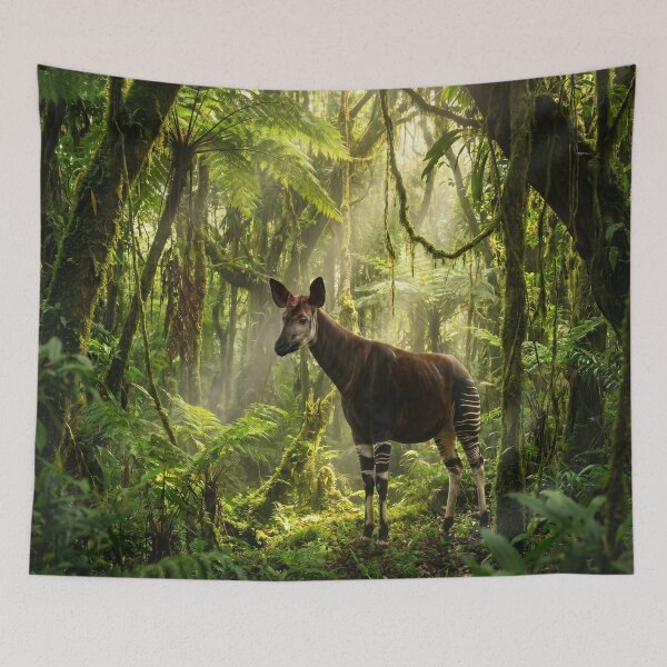 Item preview, Mystic Okapi in the Heart of the Deep Rainforest designed and sold by Natural life.