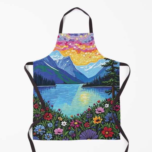 Item preview, Glacier Bay Majestic Mosaic Landscape Art Print designed and sold by designmari.