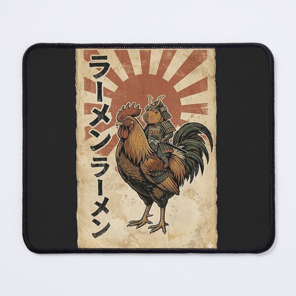 Item preview, Funny Japanese Samurai Capybara Rooster Chicken Anime designed and sold by Littermin.
