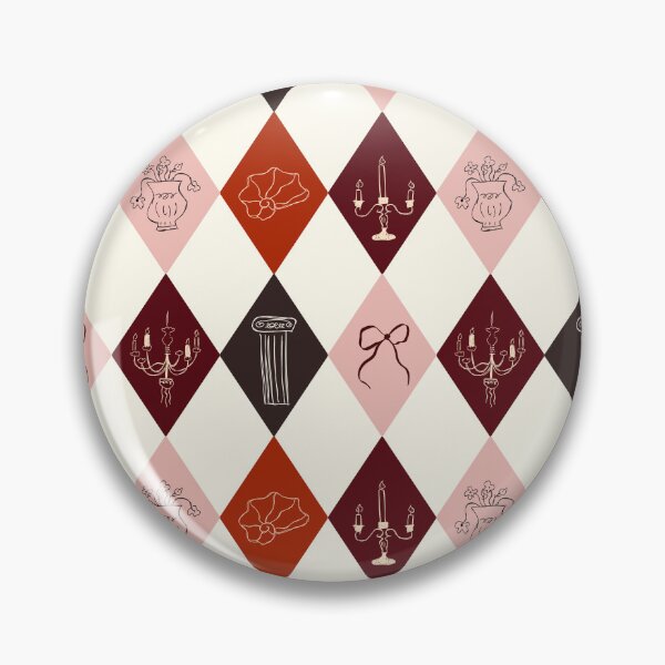 Item preview, Coquette Dark Academia Argyle & Sketch Pattern designed and sold by RM-Journey.