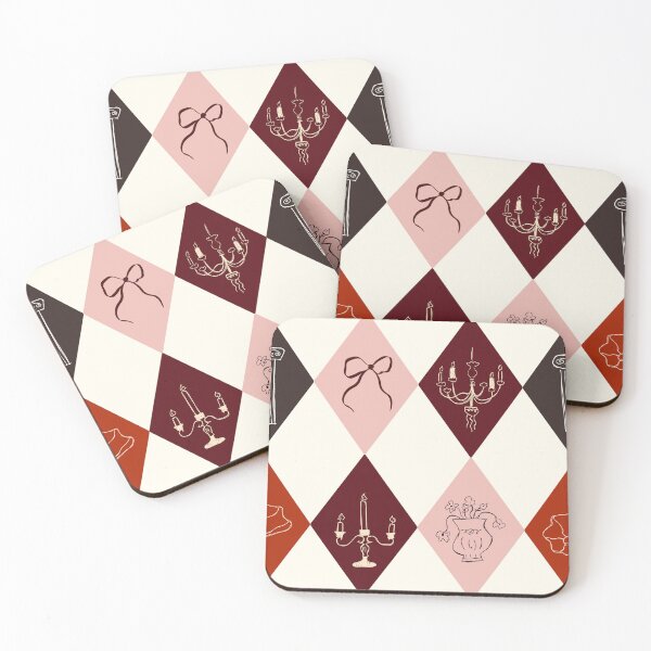Item preview, Coquette Dark Academia Argyle & Sketch Pattern designed and sold by RM-Journey.