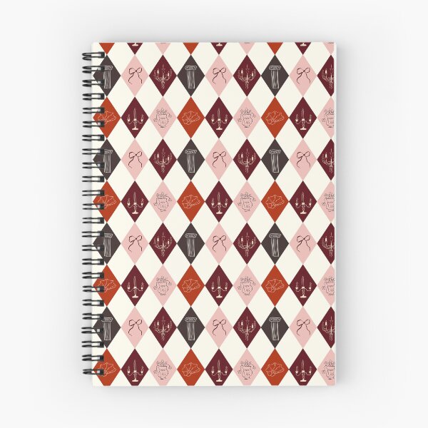 Item preview, Coquette Dark Academia Argyle & Sketch Pattern designed and sold by RM-Journey.