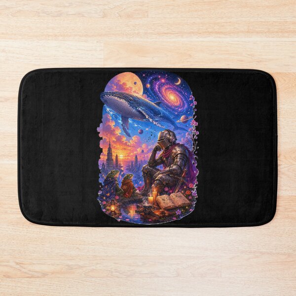 Item preview, Dreams Beyond Gravity – Surreal Fantasy Whale & Cosmic Frogs Art designed and sold by DogLord.