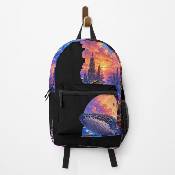 Item preview, Dreams Beyond Gravity – Surreal Fantasy Whale & Cosmic Frogs Art designed and sold by DogLord.