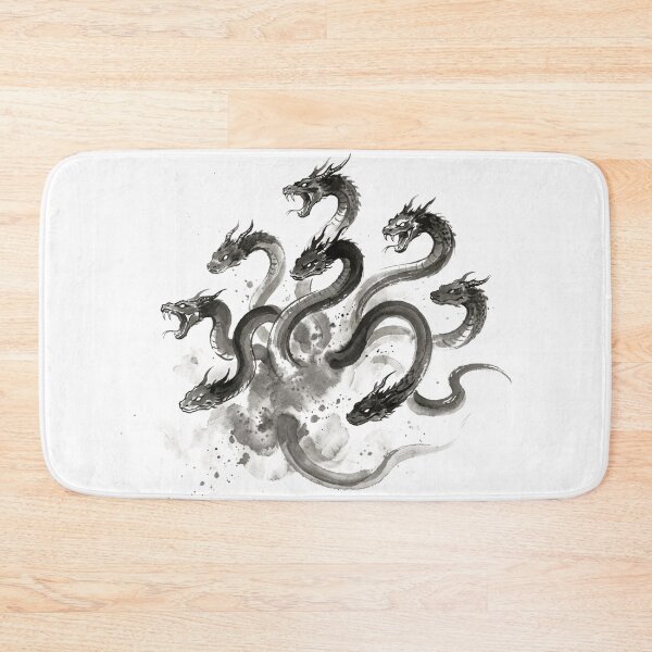 Item preview, 八岐大蛇 Yamata no Orochi — Japanese Sumi-e Ink Painting | Eight-Headed Serpent Mythology designed and sold by Kagura-Japan.