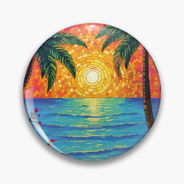 Item preview, Vibrant Biscayne National Park Coral Reef Mosaic Art designed and sold by designmari.