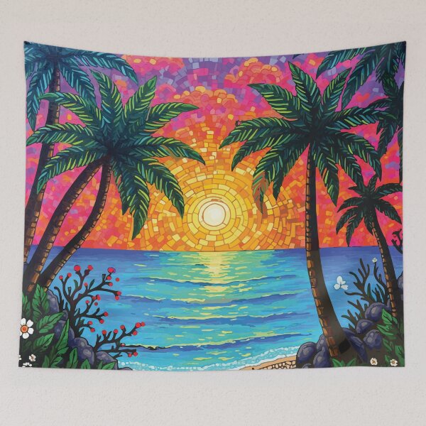 Item preview, Vibrant Biscayne National Park Coral Reef Mosaic Art designed and sold by designmari.