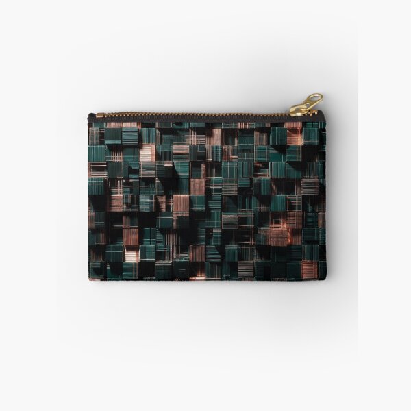Item preview, 3D Grid Tiles in Green Teal Copper Tones designed and sold by IntelliMindDesigns.
