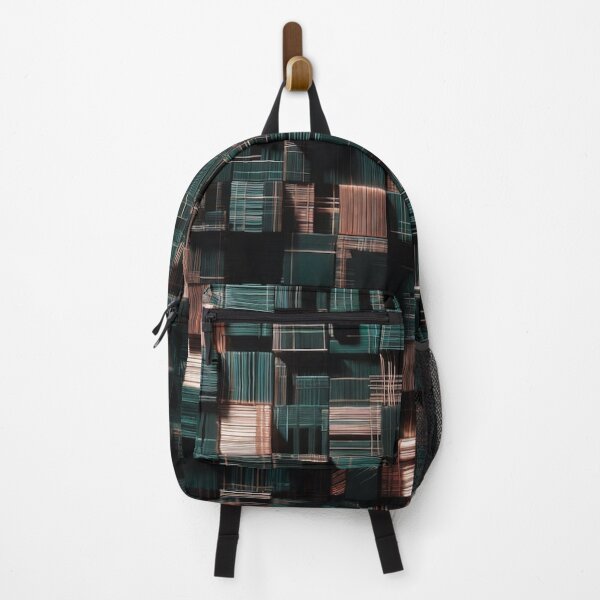 Item preview, 3D Grid Tiles in Green Teal Copper Tones designed and sold by IntelliMindDesigns.