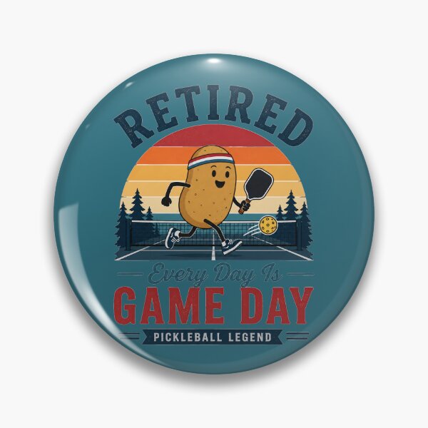 Item preview, Retired Pickleball Legend Funny Potato Player Vintage Sunset designed and sold by bosamji.