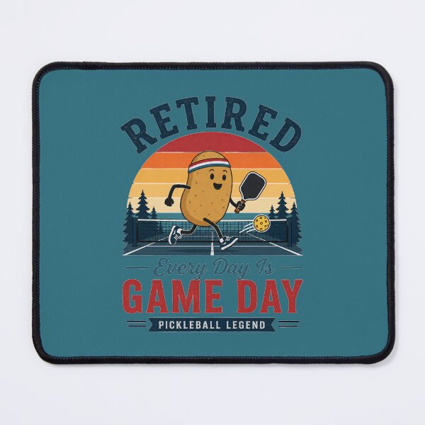 Item preview, Retired Pickleball Legend Funny Potato Player Vintage Sunset designed and sold by bosamji.