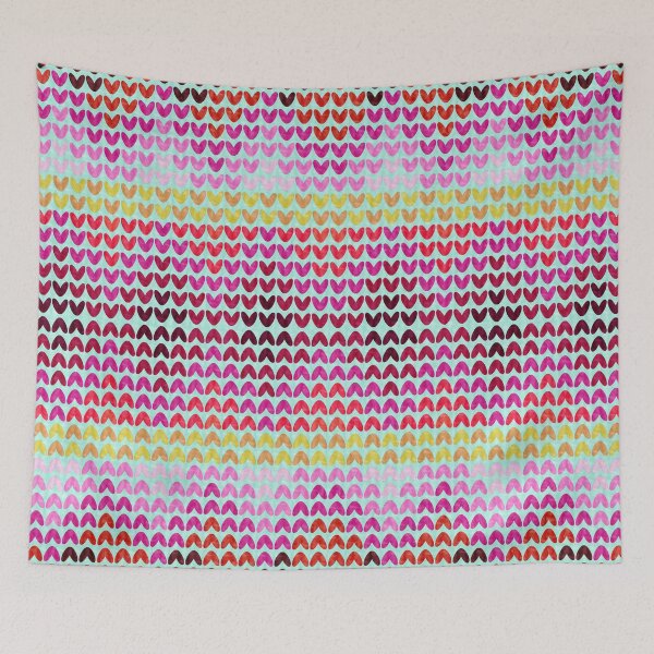 Item preview, Watercolor Heart Parade Pattern designed and sold by Digitara8595.