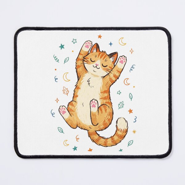 Item preview, Cozy Sleeping Orange Tabby Cat Starry Night Illustration designed and sold by TaiwanMemory.