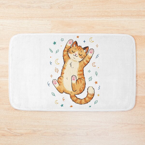 Item preview, Cozy Sleeping Orange Tabby Cat Starry Night Illustration designed and sold by TaiwanMemory.