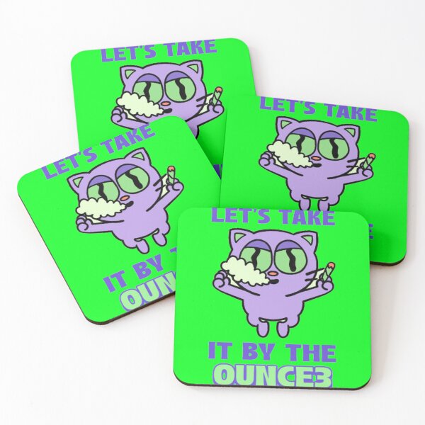 Item preview, Let's Take It By The Ounce - Retro Purple Cat Weed Art designed and sold by GenZFashion000.