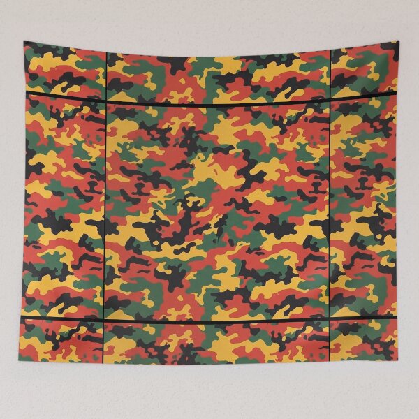 Item preview, Red Gold Green Black Abstract Camo Design designed and sold by Swanny's Custom T-shirt and Gift Designs.