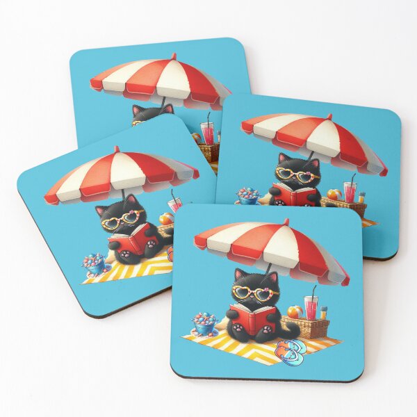 Item preview, Beach Cat and a Good Book designed and sold by A Texas Belle Designs.