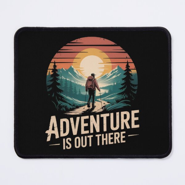 Item preview, Adventure Is Out There Vintage Hiking Mountain Sunset Outdoor Explorer  designed and sold by Zizo-DR44.