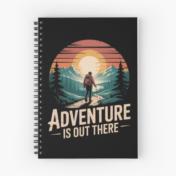Item preview, Adventure Is Out There Vintage Hiking Mountain Sunset Outdoor Explorer  designed and sold by Zizo-DR44.