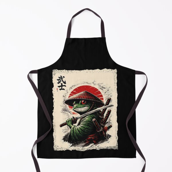 Item preview, Samurai Frog Japanese Art Aesthetic Warrior Katana Sword designed and sold by Littermin.