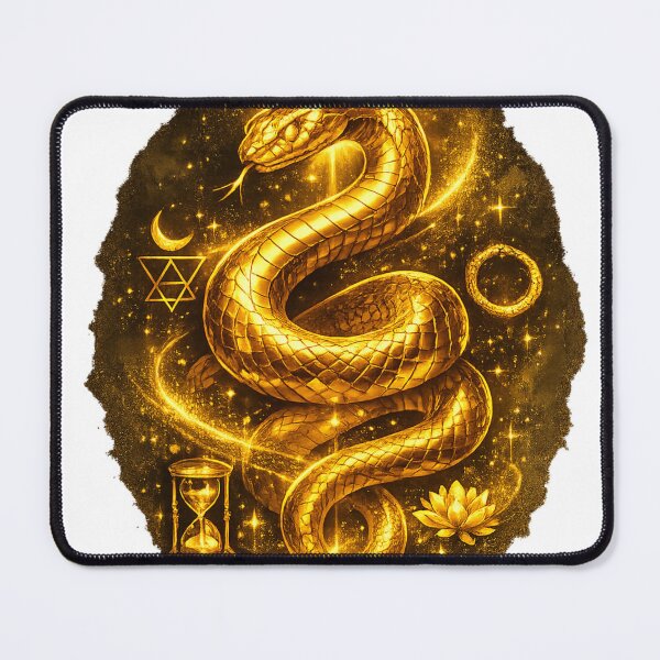 Item preview, Golden Serpent Ascension — Ultra Premium Mystic Radiant Art designed and sold by InfiniteArchive.
