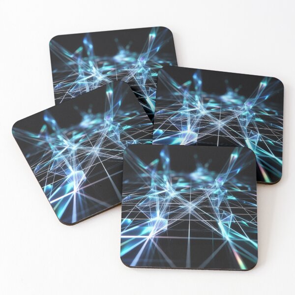Item preview, Futuristic Neon Blue Wireframe Grid Art designed and sold by IntelliMindDesigns.