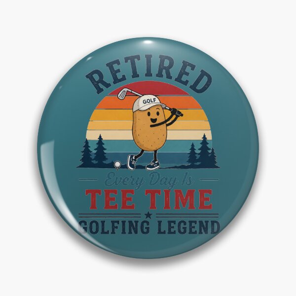 Item preview, Retired Golfing Legend Funny Potato Tee Time Vintage Sunset designed and sold by bosamji.