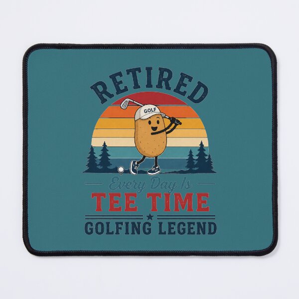 Item preview, Retired Golfing Legend Funny Potato Tee Time Vintage Sunset designed and sold by bosamji.