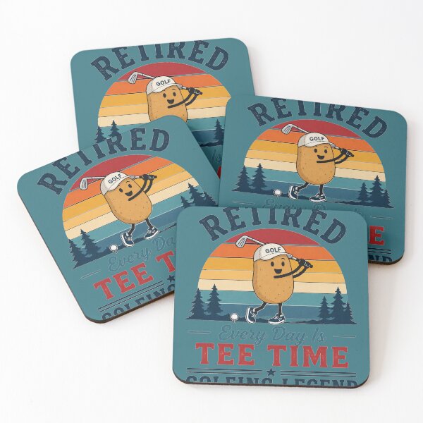 Item preview, Retired Golfing Legend Funny Potato Tee Time Vintage Sunset designed and sold by bosamji.