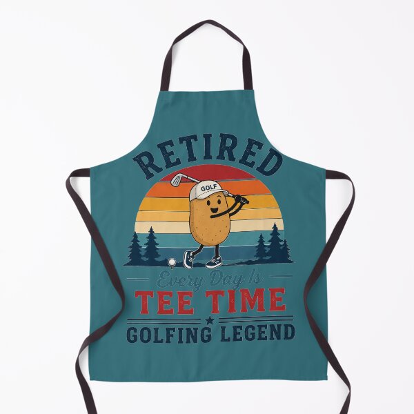 Item preview, Retired Golfing Legend Funny Potato Tee Time Vintage Sunset designed and sold by bosamji.