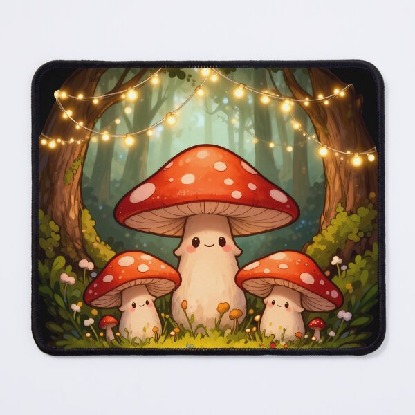 Item preview, Cute Mushrooms in a Magical Forest designed and sold by WrenAndWhimsy.