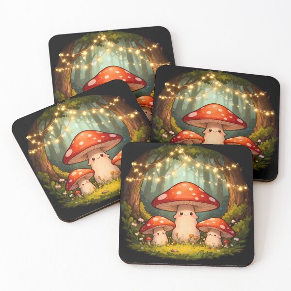 Item preview, Cute Mushrooms in a Magical Forest designed and sold by WrenAndWhimsy.