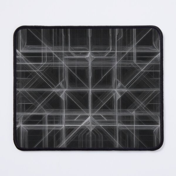 Item preview, Monochrome Gray Glowing Line Grid Art designed and sold by IntelliMindDesigns.