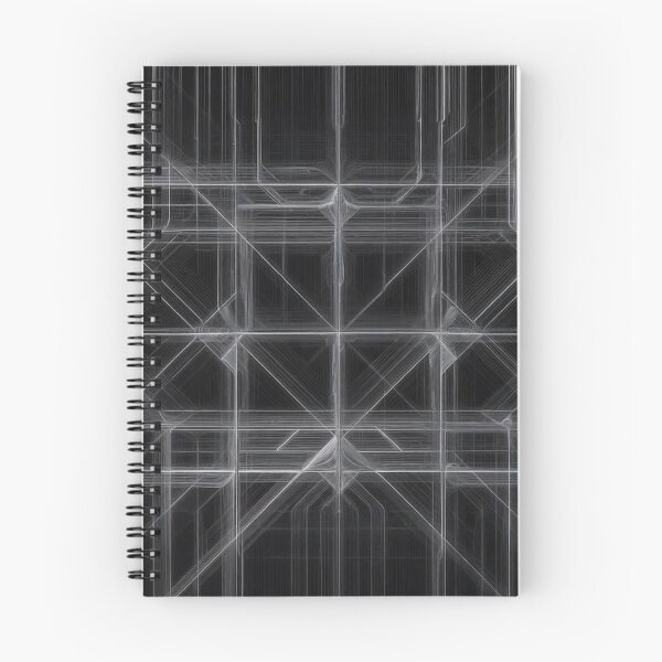 Item preview, Monochrome Gray Glowing Line Grid Art designed and sold by IntelliMindDesigns.