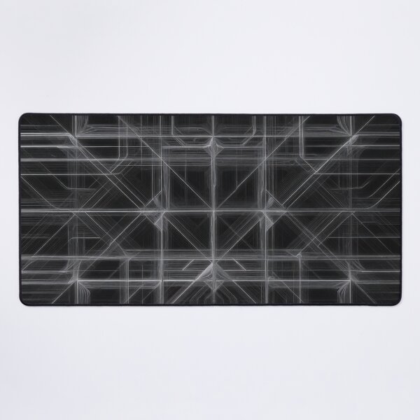Item preview, Monochrome Gray Glowing Line Grid Art designed and sold by IntelliMindDesigns.