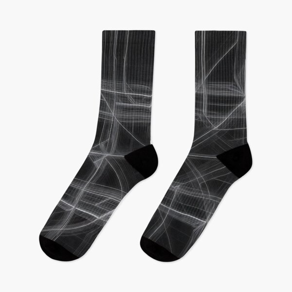 Item preview, Monochrome Gray Glowing Line Grid Art designed and sold by IntelliMindDesigns.