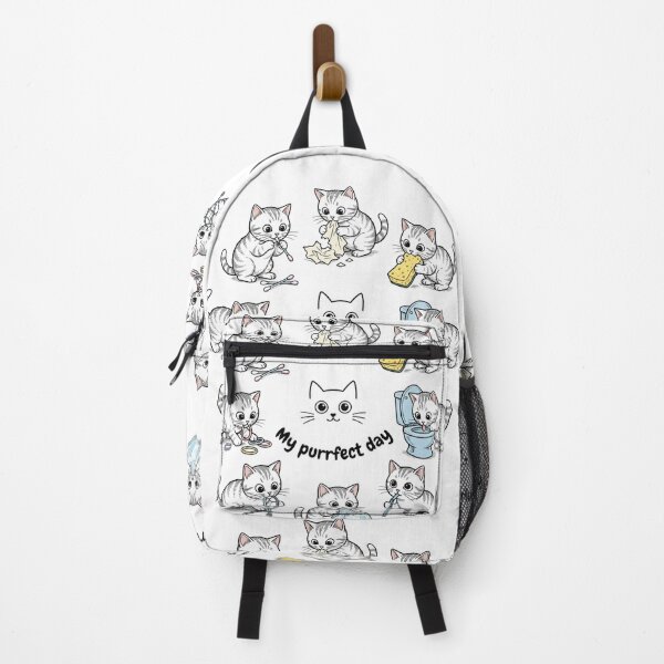 Item preview, My Purrfect Day – Funny Cat Sticker Sheet designed and sold by HumTumMe.