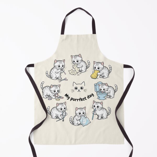 Item preview, My Purrfect Day – Funny Cat Sticker Sheet designed and sold by HumTumMe.