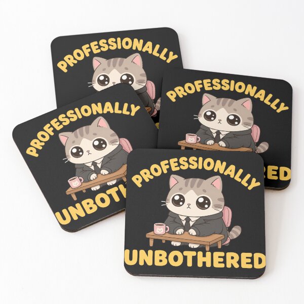 Item preview, Professionally Unbothered Cat designed and sold by PlushFutura.