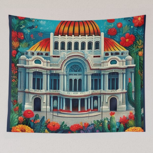 Artikelvorschau, Mexiko-Stadt Mexiko Palacio de Bellas Artes Reisekunst entworfen und verkauft von Whimsical Wayfarer.