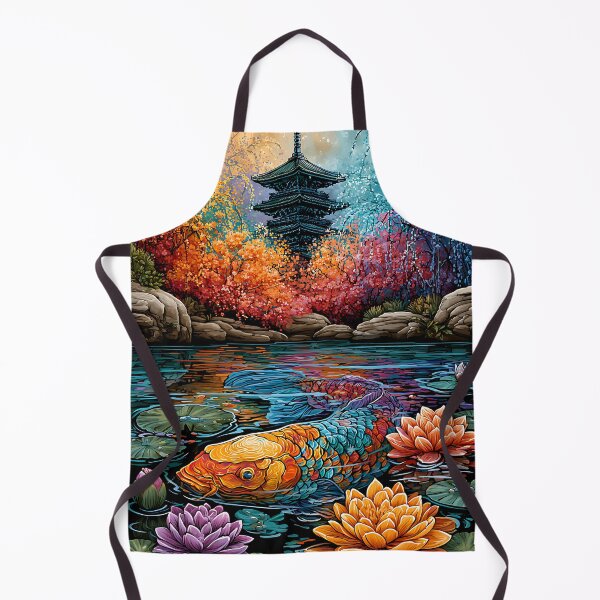 Item preview, Rainbow Koi Fish Japanese Garden Pagoda designed and sold by Boddicca.