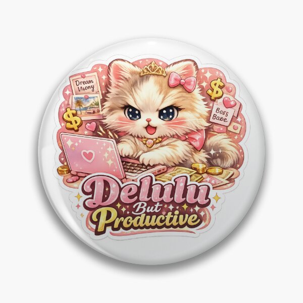 Item preview, Spoiled Cat Sticker Kawaii Gen Z Productivity Meme Aesthetic for Hustlers & Dreamers designed and sold by CutePrintCorner.