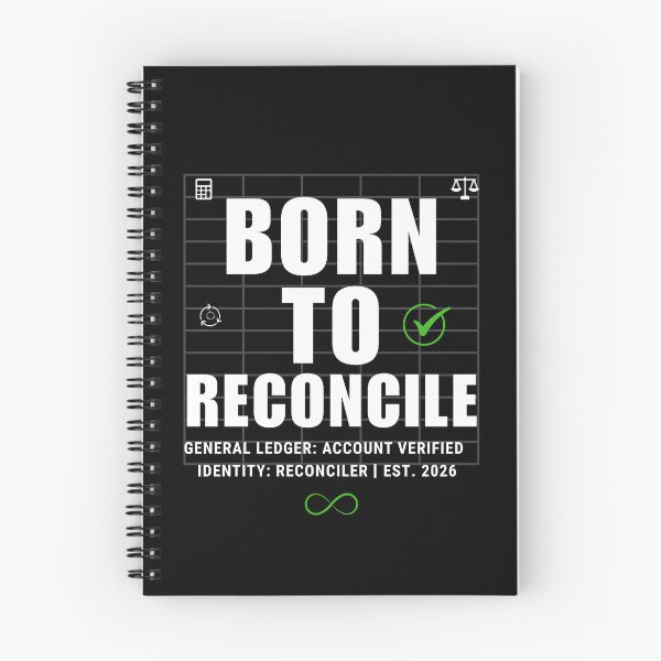 Item preview, Born To Reconcile – Funny Accountant & Auditor Typography Design designed and sold by FCA SIR MERCH .