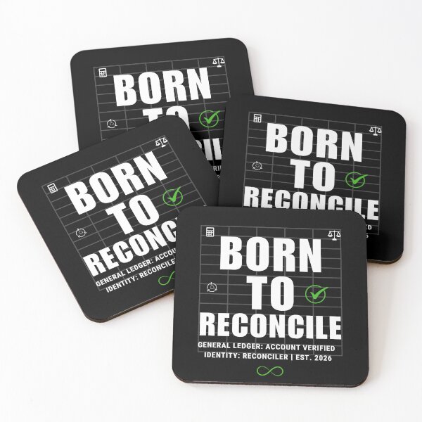 Item preview, Born To Reconcile – Funny Accountant & Auditor Typography Design designed and sold by FCA SIR MERCH .