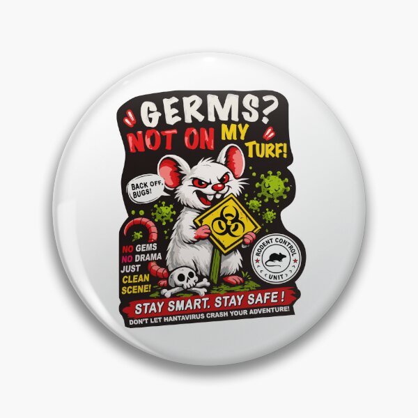 Item preview, Hantavirus Awareness Mouse – Germs Not On My Turf Funny Camping Safety Design designed and sold by CHANCHANAI.
