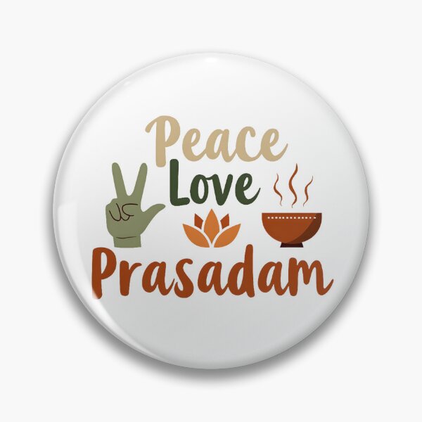 Item preview, Peace Love Prasadam – Spiritual Indian Food Quote | Yoga Culture Sticker & T‑Shirt designed and sold by Nene's design.